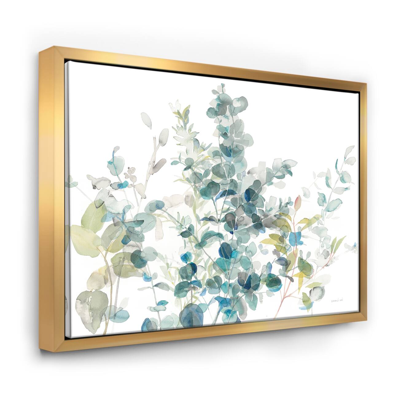 Designart - Eucalyptus Natural Element - Farmhouse Canvas in Gold Frame